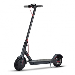 SUNGW Electric Scooter Electric Scooter Adult Fast, Portable Foldable Lightweight Scooters, 350W Motor, LCD Display Screen, 8.5 Inch Solid Tires, LED Light, Electric Brake For Teenagers (Color : Black, Size : 20km)