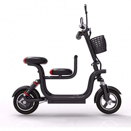 MMJC Scooter Electric Scooter, Folding Scooter Adult 48V Portable Mobility Scooter Maximum Speed 30-50Km / H Mini Folding Lithium Battery Car Based, Black, 13A