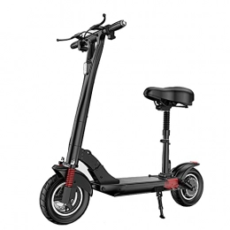  Electric Scooter Electric Scooters, Electric Pedal Moped, Electric Scooters Maximum Battery Life 90KM 40KM / H Collapsible Detachable Seat 10 IN Widened Tires Best Choice for Gifting Friends and Commuting, 48V 21AH