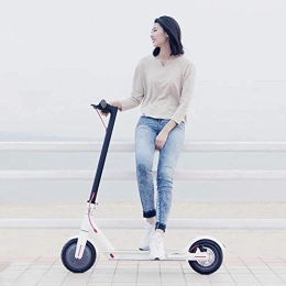 Haojiechunxiang Scooter Haojiechunxiang Electric Scooter Battery Life of 30 Kilometers, 8.5 Inches of Tires, Convenient And Fast, Easy To Work, Size: 108X43x49cm, White, 30KM