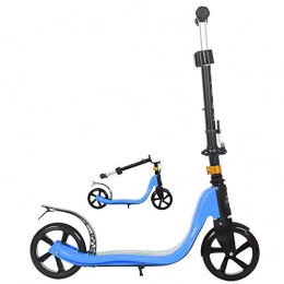 Uooeg-F Scooter Uooeg-F Foldable 2 Wheel Scooter for 6-14 Years Kids Boy Girl Skatepark 18CM Big Wheel(Blue), Lightweight Frame Scooters