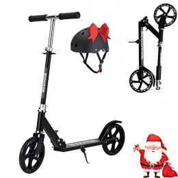 ZQD Scooter For Adults Teens - 8" Big Wheel Kick Scooter With Adjustable Height Dual Suspension And Dual Shock-Absorbing, Easy Folding, Smooth & Fast Ride Best Gift For 12 Year-Old Up 220lb