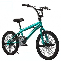 LJLYL BMX LJLYL Vélo BMX 20 Pouces pour Adolescents et Adultes, Cadre en Acier à Haute teneur en Carbone, Roues en Alliage d'aluminium Double Couche, Freins à Disque Avant et arrière, Bright Green, C