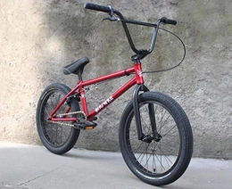 YOUSR vélo YOUSR Vélo BMX 20", Cadre en Acier Chromé Chrome-molybdène, Manivelle à 48 Clés, Mid BB, avec Pédale De Frein BMX Professional Et Pédale en Nylon Ultra-résistant Red