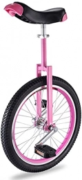 GAODINGD vélo GAODINGD Monocycle Adulte Grand Monocycle pour Les Débutants Enfants, Roue De 16"Skidproof Butyl Mountain Tire & Hauteur Réglable Siège Confortable, Chargement 80kg (Color : Pink)