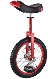 GAODINGD vélo GAODINGD Monocycle Adulte Monocycle, 16 / 18 Pouces Réglable Hear Balance Vélo Traperateur Utilisation pour Les Enfants Adultes Exercice Fun Vélo Cycle Fitness (Color : Red, Size : 18Inch)
