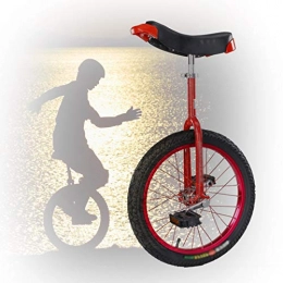 GAOYUY vélo GAOYUY Monocycle 16 / 18 / 20 / 24 Pouces, Cadre en Acier Au Manganèse Solide Monocycle Freestyle for Les Enfants Adultes Débutants Facile À Assembler (Color : Red, Size : 24 inch)