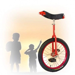 GAOYUY vélo GAOYUY Monocycle 16 / 18 / 20 / 24 Pouces, pour Les Enfants Débutants Adultes Exercice Fun Bike Cycle Fitness Cadre en Acier Solide Convient pour Une Hauteur De 1, 15 À 1, 75 M (Color : Red, Size : 16 inch)