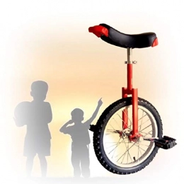 GAOYUY vélo GAOYUY Monocycle 16 / 18 / 20 / 24 Pouces, Sports De Cyclisme en Plein Air Exercice D'équilibre De Cycle De Pneu Antidérapant Fun Fitness pour Adultes Enfants (Color : Red, Size : 16 inch)