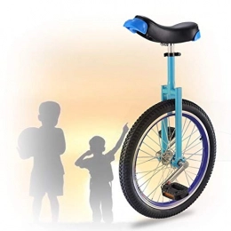 GAOYUY Monocycles GAOYUY Monocycle 16 / 18 / 20 Pouces, Selle Ergonomique Profilée Confortable Et Facile À Manipuler pour Les Enfants Débutants Adultes Exercice Fun Bike Cycle Fitness (Color : Blue, Size : 20 inch)