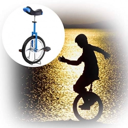 GAOYUY vélo GAOYUY Monocycle Extérieur, Châssis en Acier Monocycle Freestyle 16 / 18 / 20 / 24 Pouces Vélo De Roue De Pneu Butyle Étanche Sports De Plein Air Fitness Exercice Santé (Color : Blue, Size : 18 inches)