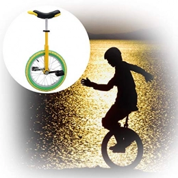 GAOYUY vélo GAOYUY Monocycle Extérieur, Monocycle À Roues 16 / 18 / 20 Pouces Unisexe Pneu De Montagne Antidérapant Exercice De Cyclisme D'équilibre for Adultes Enfants (Color : Yellow-Green, Size : 18 inches)