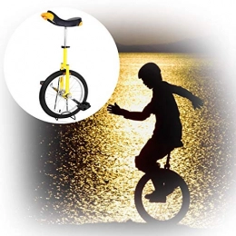 GAOYUY Monocycles GAOYUY Monocycle Extérieur, Pédales en Plastique Arrondies Selle Ergonomique Profilée 16 / 18 / 20 / 24 Pouces Balance Exercice Fun Fitness for Débutant (Color : Yellow, Size : 18 inches)