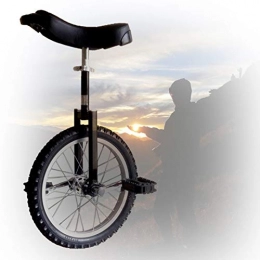 GAOYUY vélo GAOYUY Monocycle Formateur, 16 / 18 / 20 / 24 Pouces Monocycle Freestyle Réglable en Hauteur Pneu De Montagne Antidérapant pour Les Enfants Débutants Adultes (Color : Black, Size : 18 inch)