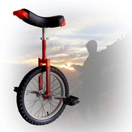 GAOYUY vélo GAOYUY Monocycle Formateur, 16 / 18 / 20 / 24 Pouces Monocycle Freestyle Réglable en Hauteur Pneu De Montagne Antidérapant pour Les Enfants Débutants Adultes (Color : Red, Size : 16 inch)