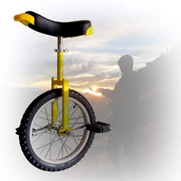 GAOYUY vélo GAOYUY Monocycle Formateur, 16 / 18 / 20 / 24 Pouces Monocycle Freestyle Réglable en Hauteur Pneu De Montagne Antidérapant pour Les Enfants Débutants Adultes (Color : Yellow, Size : 20 inch)