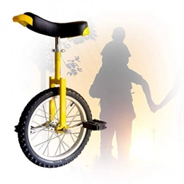 GAOYUY vélo GAOYUY Monocycle Formateur, Monocycle À Roues 16 / 18 / 20 / 24 Pouces Selle Ergonomique Profilée Exercice Fun Bike Cycle Fitness pour Débutant (Color : Yellow, Size : 16 inch)