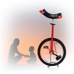 GAOYUY vélo GAOYUY Monocycle Formateur, Monocycle À Roues 16 / 18 / 20 / 24 Pouces Unisexe avec Jante en Alliage Balance Exercice Fun Bike Fitness pour Débutant (Color : Red, Size : 16 inch)