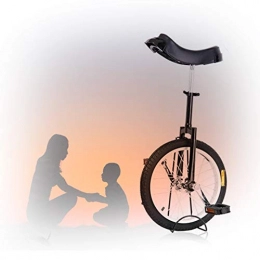 GAOYUY Monocycles GAOYUY Monocycle Formateur, Monocycle À Roues 16 / 18 / 20 / 24 Pouces Unisexe avec Jante en Alliage Selle Ergonomique Profilée pour Les Enfants Adultes (Color : Black, Size : 16 inch)