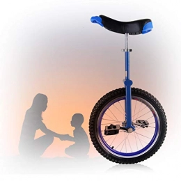 GAOYUY vélo GAOYUY Monocycle Formateur, Monocycle À Roues 16 / 18 / 20 Pouces Unisexe Réglable en Hauteur Cycle De Pneu Antidérapant pour Les Débutants / Enfants / Adultes (Color : Blue, Size : 20 inch)