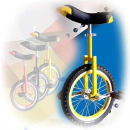 GAOYUY vélo GAOYUY Monocycle, Hauteur Ajustable avec Roue Chromée Solide Et Robuste 16 / 18 / 20 / 24 Pouces for Adultes Enfants (Color : Yellow, Size : 18 inches)