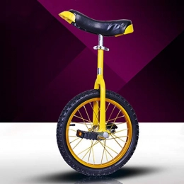 GAOYUY vélo GAOYUY Monocycle, Monocycle Freestyle Professionnel Unisexe 16 / 18 / 20 / 24 Pouces Cadre en Acier Au Manganèse Solide for Les Enfants Et Les Adultes (Color : Yellow, Size : 16 inches)