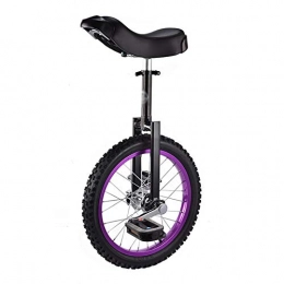 GAOYUY vélo GAOYUY Monocycle, Monocycle À Roues 16 / 18 / 20 Pouces Sports De Cyclisme en Plein Air for Les Enfants Débutants Adultes Exercice Fun Bike Cycle Fitness (Color : Purple, Size : 16 inches)