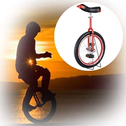 GAOYUY vélo GAOYUY Monocycle Unisexe, Monocycle Freestyle 16 / 18 / 20 / 24 Pouces Pédales en Plastique Arrondies Selle Ergonomique Profilée for Débutant (Color : Red, Size : 20 inches)