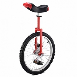 HXFENA Monocycles HXFENA Monocycle, Selle Ergonomique ProfiléE Pour Une Roue D'Exercice de VéLo D'éQuilibre AntidéRapant RéGlable, Pour les Adolescents DéButants / 20 Inch / Red