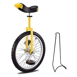 L&WB vélo L&WB Monocycle Enfants Monocycle Ajustable Monocycle Vélo 16 Pouces 18 Pouces 20 Pouces avec Support De Vélo Et Outils D'assemblage Est La Charge Maximale De 150 Kg, Jaune, 20 inches