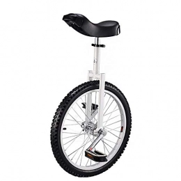 LXX vélo LXX Monocycle Classique De 20 Pouces, pour Debutants / Adultes, Velo D'equilibre A Cadre Robuste, avec Pneu De Montagne Et Jante en Alliage, Meilleur Cadeau d'anniversaire, Blanc