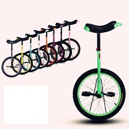 GAOYUY vélo Monocycle, 16 Pouces Selle Confortable Et Réglable Monocycle À Roue for Enfants Solide Et Robuste Sports De Cyclisme en Plein Air (Color : Green, Size : 16 inches)