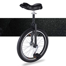 Générique vélo Monocycle Amusant pour Hommes pour Jeunes Adultes, Monocycle D'Extérieur Réglable avec Jante en Alliage, 16" / 18" / 20", Noir (Size : 18Inch Wheel)