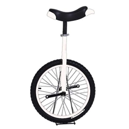 LRBBH vélo Monocycle D'EntraîNement de Roue, Roue de Fitness Acrobatique D'Exercice de Cyclisme D'éQuilibre AntidéRapant RéGlable Adapté Aux Enfants Adultes DéButants / 20 pouces / blanc