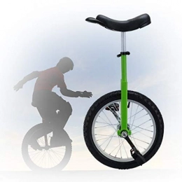 GAOYUY vélo Monocycle De Roue 16 / 18 / 20 Pouces, Monocycle Trainer Freestyle Siège Allongé Réglable Utilisation Sûre pour Les Enfants Débutants Adultes (Color : Green, Size : 16 inch)