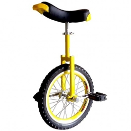YYLL Monocycles Monocycle-Double Couche en Alliage d'aluminium de Roue de Couleur monocycle Leak Proof Butyl Pneu Roue vélo Sports de Plein air Fitness Exercice Santé (Color : Yellow, Size : 16inch)