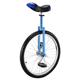 LRBBH vélo Monocycle, Enfants Adultes Pneu de Montagne AntidéRapant Cadre de Jante en Alliage D'Aluminium Et Pince de SièGe RéGlable Pour Exercice de Cyclisme D'éQuilibre / 24 pouces / bleu
