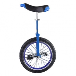 LRBBH vélo Monocycle, Equilibre à Roue Unique VéLos Acrobatiques Amusants Selle Ergonomique ProfiléE RéGlable AntidéRapante AdaptéE Aux Enfants DéButants / 18 inches / bleu