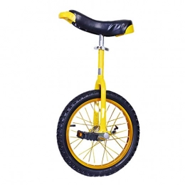 YYLL Monocycles Monocycle for Adultes Enfants, 360 Swing, 65 ° d'angle réglable Ronde Design extérieur monocycle 16 / 18 / 20 Pouces (Color : Yellow, Size : 18inch)