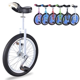 Générique Monocycles Monocycle Monocycle avec Cadre en Alliage D'Aluminium, Monocycles pour Enfants / Garçons / Filles Débutants, Exercice De Cyclisme Antidérapant pour L'Équilibre des Pneus De Montagne (Color : Whi
