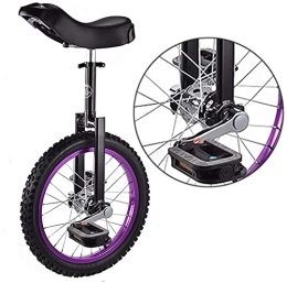 Générique vélo Monocycle pour enfants de 16 pouces avec siège confortable et roue antidérapante, pour enfants de 9 à 14 ans, violet