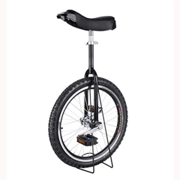 Generic vélo Monocycle pour garçons et filles avec roue de 16" / 18" / 20" / 24", adultes et grands enfants, monocycles jaunes débutants, charge 150 kg (couleur : noir, taille : 51 cm))