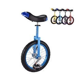 JLXJ vélo Monocycle Roue De 16"(40, 5 Cm) Monocycle, Jante en Alliage D'aluminium Durable et Acier Au Manganèse Vélo D'équilibre, pour Débutant Garçon Filles Extérieur des Sports Voyage (Color : Blue)