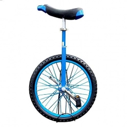 LRBBH vélo Monocycle RéGlable, Enfants Adultes Acrobaties Professionnelles EntraîNeur de Roue éQuilibre Cyclisme Exercice Selle Ergonomique ProfiléE / 18 inches / bleu