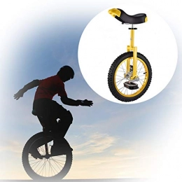 GAOYUY Monocycles Monocycle Unisexe, Monocycle À Roues 16 / 18 / 20 Pouces Pneu De Montagne Antidérapant En Butyle Exercice De Cyclisme D'équilibre For Les Enfants Débutants Adultes ( Color : Yellow , Size : 20 inches )