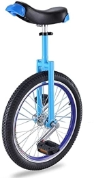 Générique vélo Monocycle vélo excellent monocycle pour les enfants débutants, roue de 40, 6 cm, pneu de montagne en butyle antidérapant et siège confortable réglable, capacité de charge 80 kg (couleur : bleu)