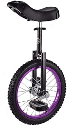 Générique vélo Monocycle Vélo Monocycle Monocycle, 16 / 18 Pouces Réglable en Hauteur Équilibre Vélo Exercice Formateur Utilisation pour Enfants Adultes Exercice Amusant Vélo Cycle Fitness (Color : Purple, S