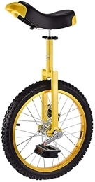 Générique vélo Monocycle Vélo Monocycle Monocycle, 16 / 18 Pouces Réglable en Hauteur Équilibre Vélo Exercice Formateur Utilisation pour Enfants Adultes Exercice Amusant Vélo Cycle Fitness (Color : Yellow, S