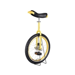 Samnuerly Monocycles Pneu de monocycle Chrome Roue de monocycle Style d'entraînement Cyclisme avec Support Cyclisme Sports de Plein air Fitness Exercice Santé blue-24inch (Yellow 20inch)