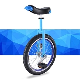 SERONI Monocycles SERONI Monocycle 16'' / 18" / 20" Monocycle d'entraînement pour Enfants / Adultes, Hauteur réglable, antidérapant, équilibre des pneus de Montagne, Cyclisme, vélo d'exercice - Bleu